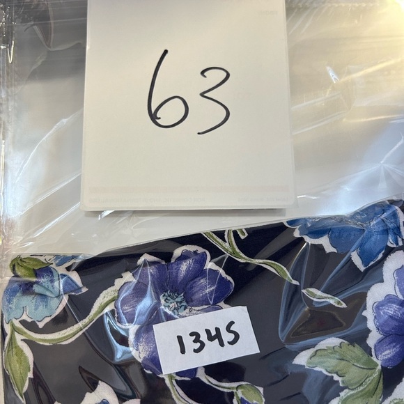 VTG Y2K Byer Studio Women 12 Midi Dress Floral Blue English Country Cottage slit - Picture 16 of 16